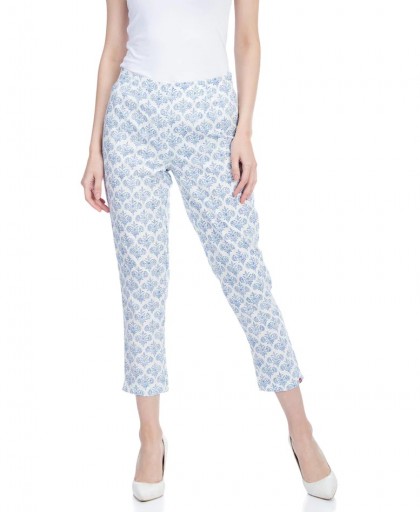 Buy Cream Poly Viscose Slim Yarndyed Pants (Pants) for INR599.00 | Biba  India